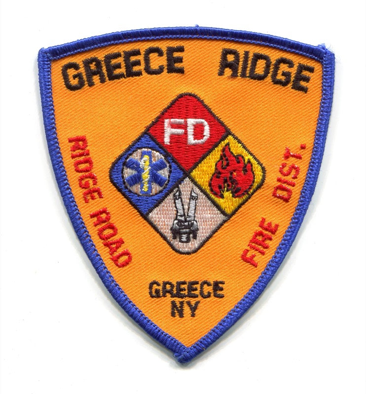 Ridge Road Fire District Greece Ridge Fire Department Patch New York NY