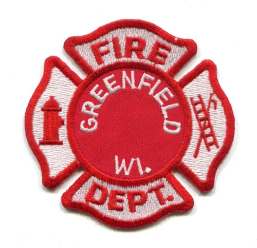 Greenfield Fire Department Patch Wisconsin WI