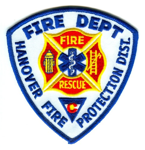 Hanover Fire Protection District Rescue Department Patch Colorado CO