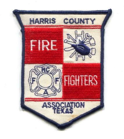 Harris County Firefighters Association Fire Patch Texas TX