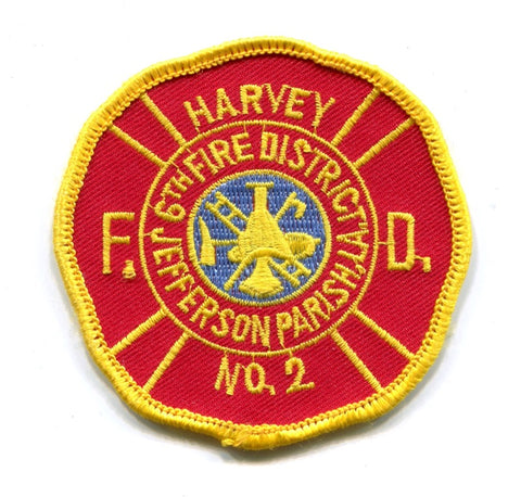 Harvey Fire Department Number 2 6th District Jefferson Parish Patch Louisiana LA