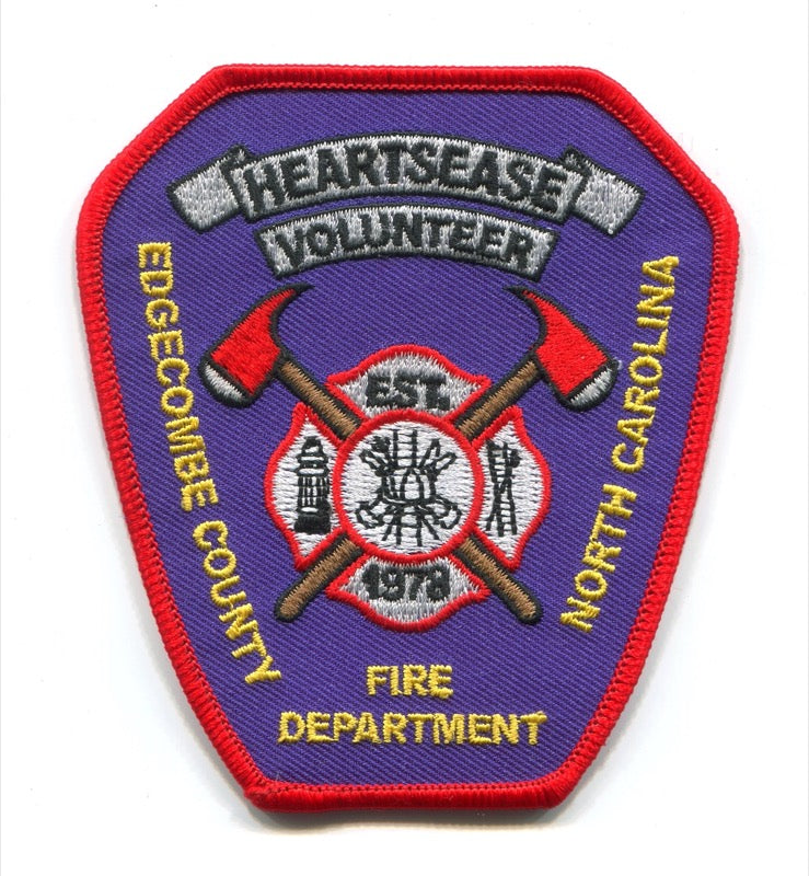 Heartsease Volunteer Fire Department Edgecombe County Patch North Carolina NC