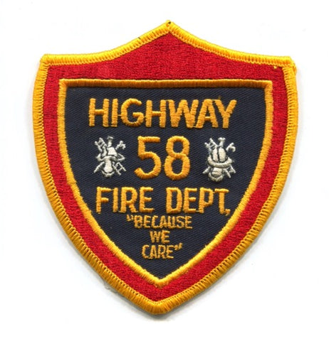 Highway 58 Fire Department Patch Tennessee TN