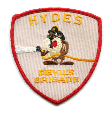 Hydes Fire Department Devils Brigade Patch Unknown State