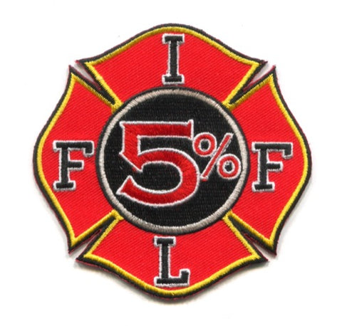 Fire and Iron Motorcycle Club For Life 5% Fire Department Patch No State Affiliation