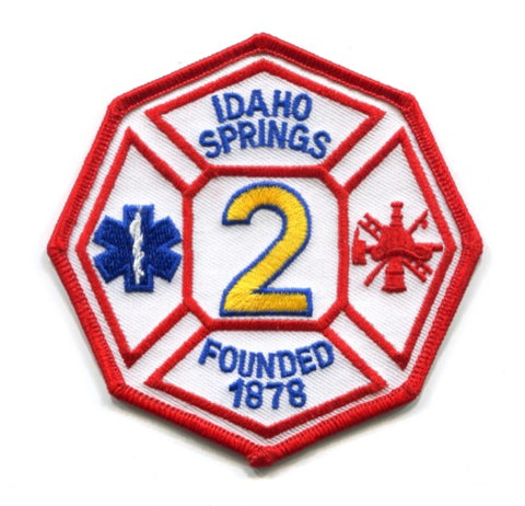 Idaho Springs Volunteer Fire Department Station 2 Patch Colorado CO
