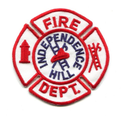 Independence Hill Fire Department Patch Indiana IN