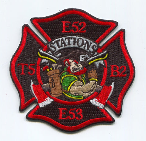 Jackson Fire Department Engine 52 53 Truck 5 Battalion 2 Patch Tennessee TN