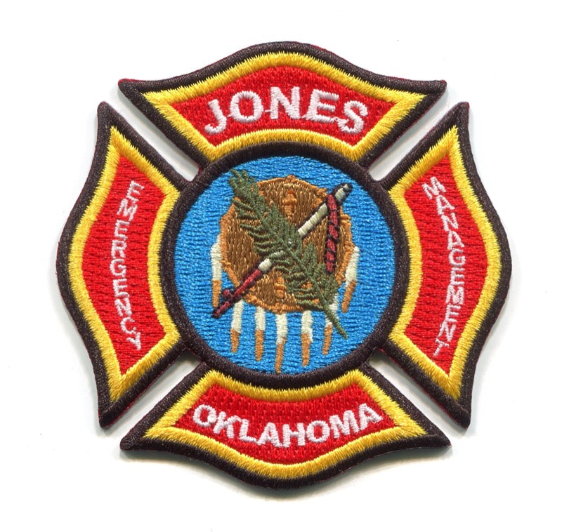 Jones Fire Department Emergency Management Patch Oklahoma OK