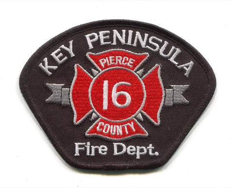 Key Peninsula Fire Department Pierce County District 16 Patch Washington WA