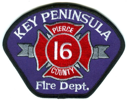 Key Peninsula Fire Department Pierce County District 16 Patch Washington WA