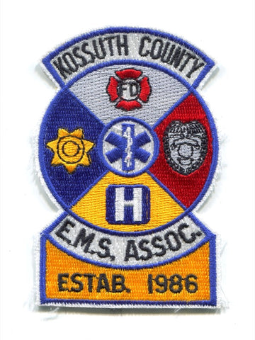Kossuth County Emergency Medical Services EMS Association Fire Patch Iowa IA