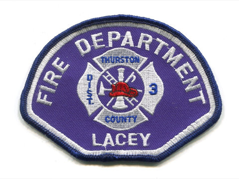 Lacey Fire Department Thurston County District 3 Patch Washington WA