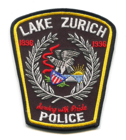 Lake Zurich Police Department 100 Years Patch Illinois IL