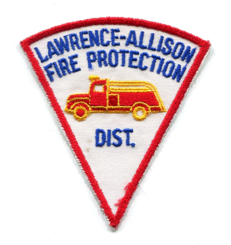 Lawrence Allison Fire Protection District Patch Illinois IL