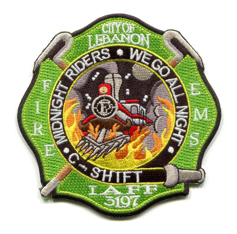 Lebanon Fire Department C Shift Patch New Hampshire NH