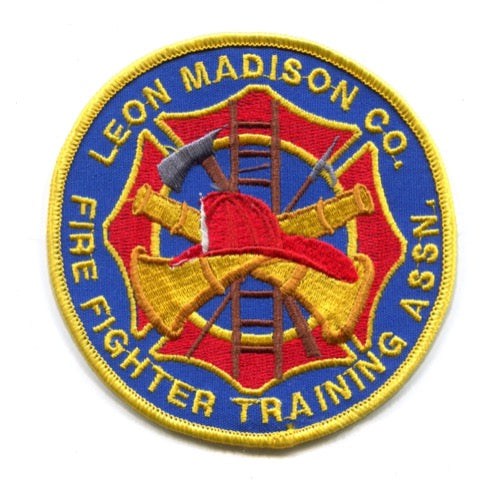 Leon Madison County Fire Fighter Training Association Patch Texas TX