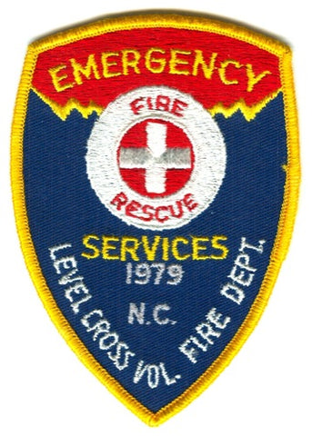 Level Cross Volunteer Fire Department Emergency Services Patch North Carolina NC