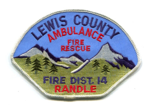Lewis County Fire District 14 Randle Ambulance Rescue Patch Washington WA