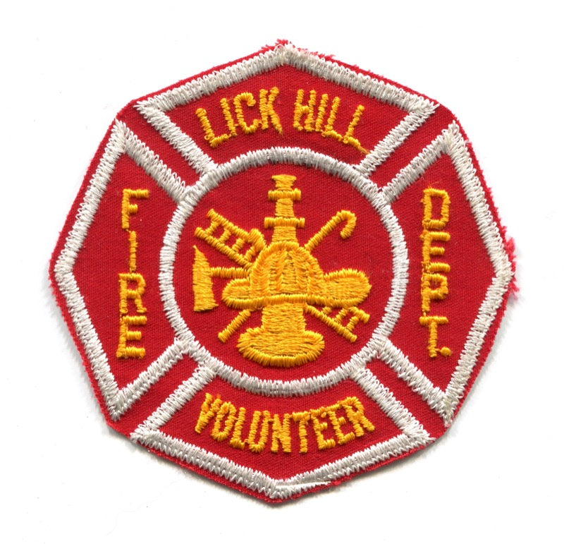 Lick Hill Volunteer Fire Department Patch Pennsylvania PA