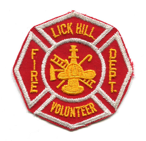 Lick Hill Volunteer Fire Department Patch Pennsylvania PA
