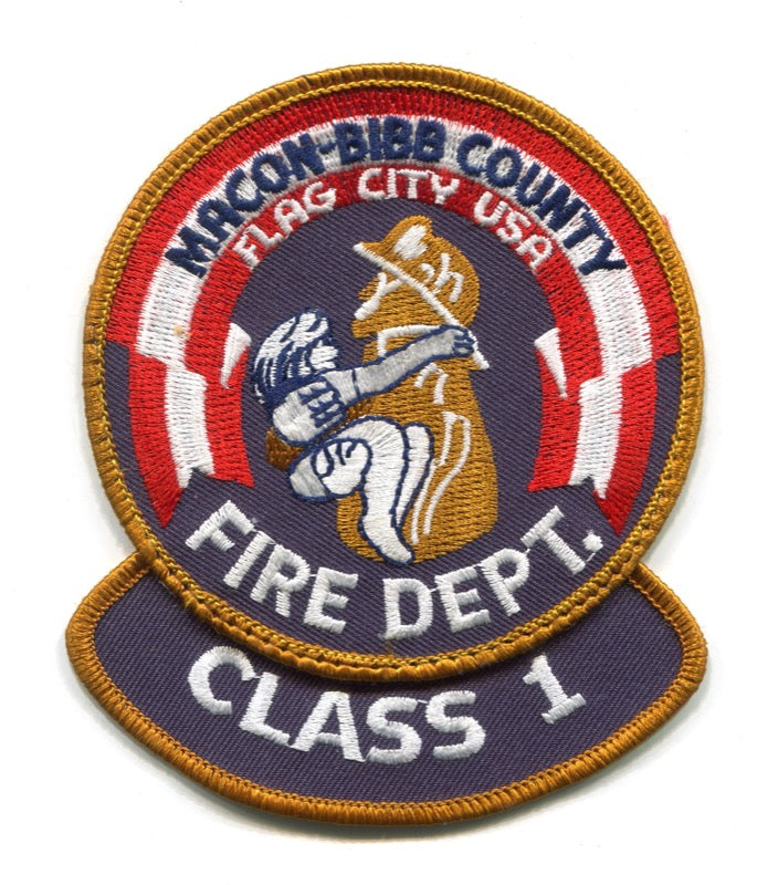 Macon Bibb County Fire Department Class 1 Patch Georgia GA