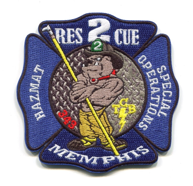 Memphis Fire Department Rescue 2 Patch Tennessee TN