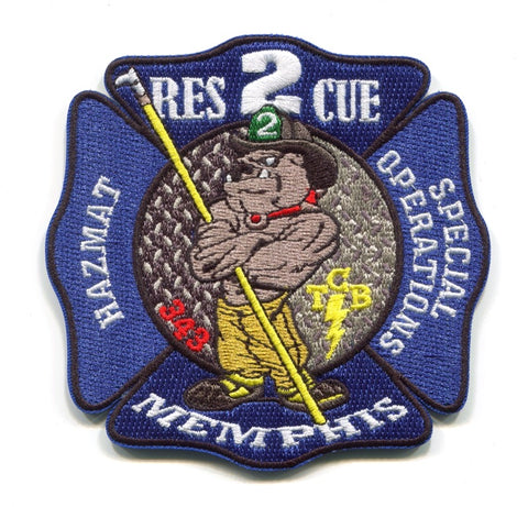 Memphis Fire Department Rescue 2 Patch Tennessee TN