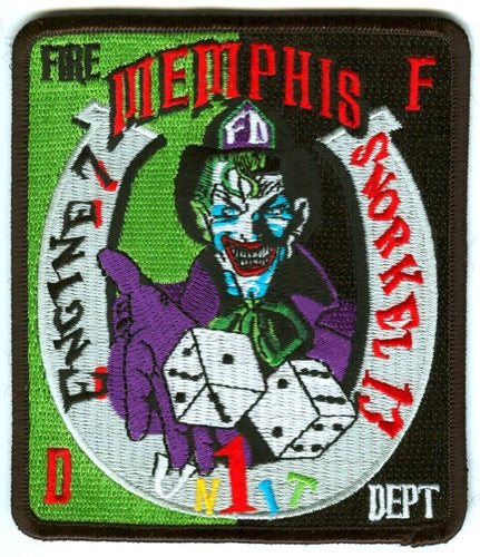 Memphis Fire Department Engine 7 Snorkel 13 Unit 1 Patch Tennessee TN Joker