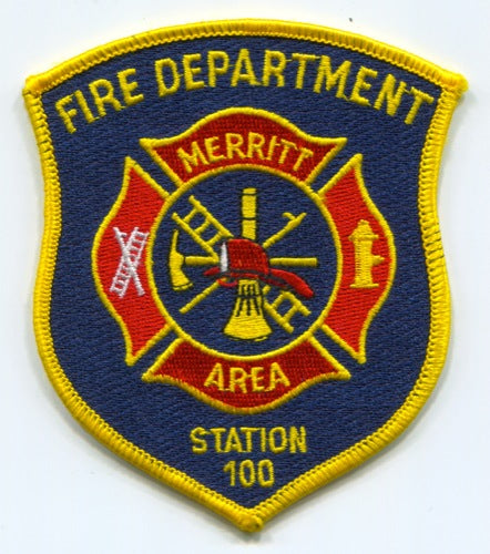 Merritt Area Fire Department Station 100 Company Patch Michigan MI