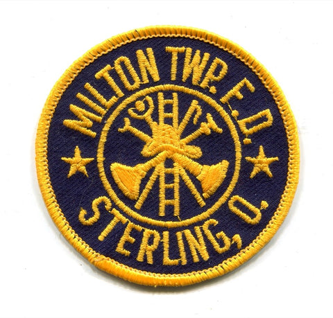 Milton Township Fire Department Sterling Patch Ohio OH