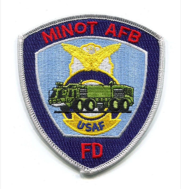 Minot Air Force Base AFB Fire Department USAF Military Patch North Dakota ND
