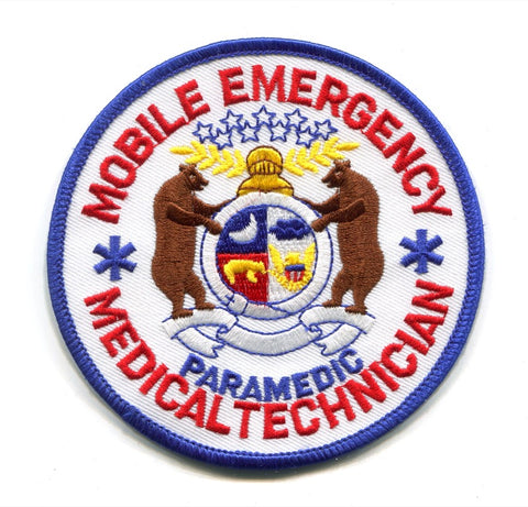 Missouri State Mobile Emergency Medical Technician EMT Paramedic EMS Patch Missouri MO