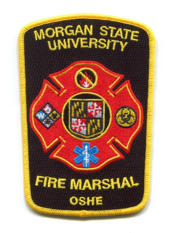 Morgan State University Fire Department Fire Marshal OSHE Patch Maryland MD