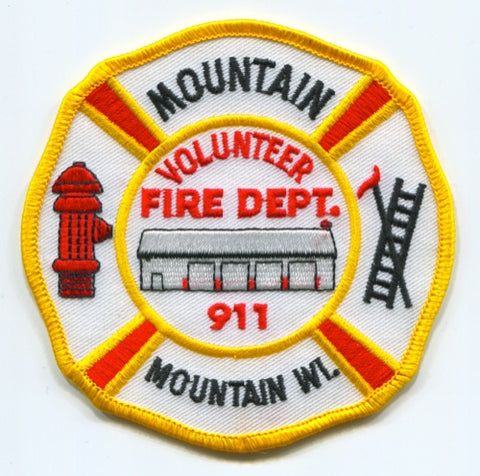 Mountain Volunteer Fire Department Patch Wisconsin WI