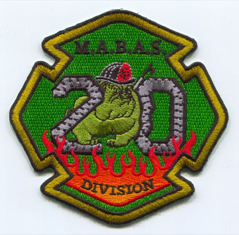 Mutual Aid Box Alarm System MABAS Division 20 Fire Department Patch Illinois IL