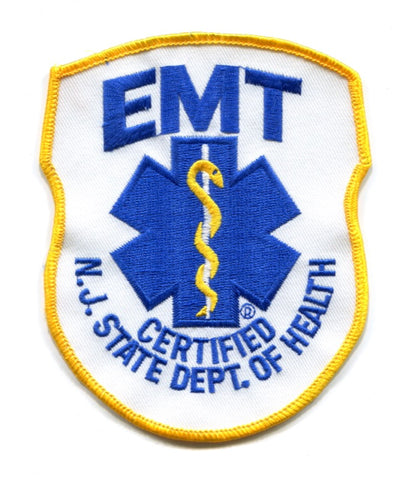 New Jersey State Department of Health Certified EMT EMS Patch New Jersey NJ