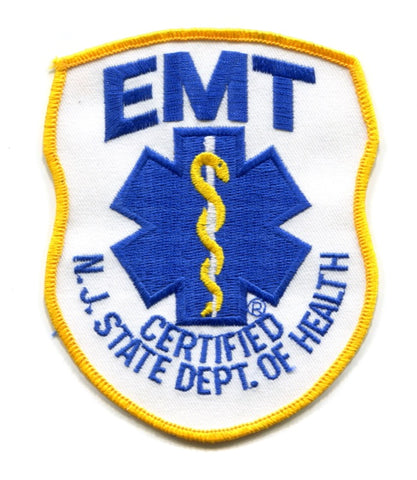 New Jersey State Department of Health Certified EMT EMS Patch New Jersey NJ