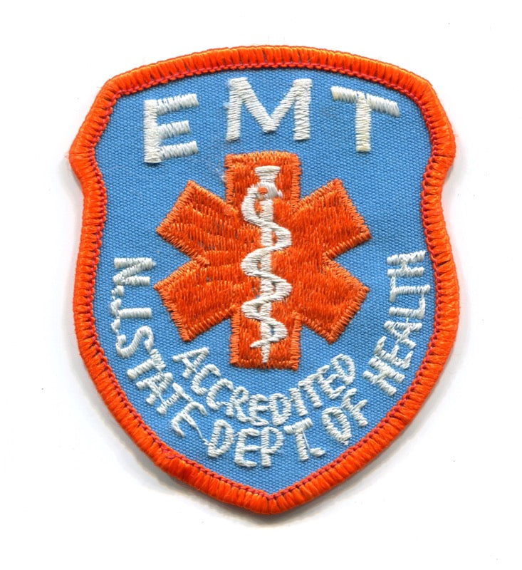 New Jersey State Department of Health Accredited EMT EMS Patch New Jersey NJ