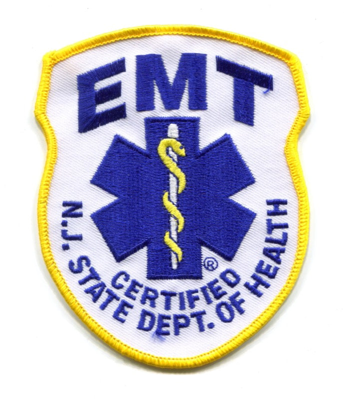 New Jersey State Certified Emergency Medical Technician EMT EMS Patch New Jersey NJ v2