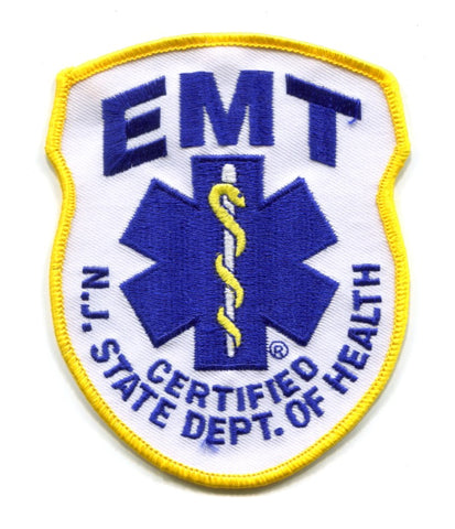 New Jersey State Certified Emergency Medical Technician EMT EMS Patch New Jersey NJ v2