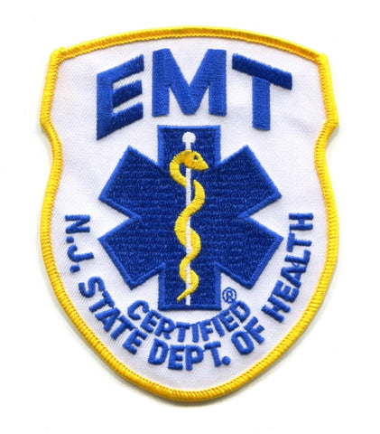 New Jersey State Certified Emergency Medical Technician EMT EMS Patch New Jersey NJ