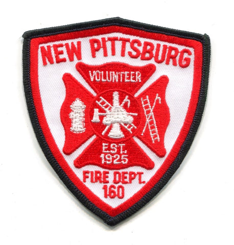 New Pittsburg Volunteer Fire Department 160 Patch Ohio OH