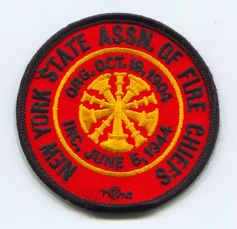 New York State Association of Fire Chiefs Patch New York NY