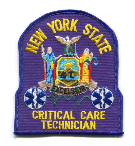 New York State Critical Care Technician CCT EMS Patch New York NY