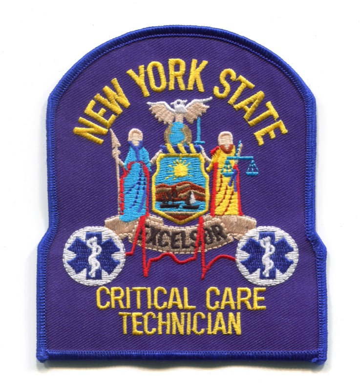 New York State Critical Care Technician CCT EMS Patch New York NY