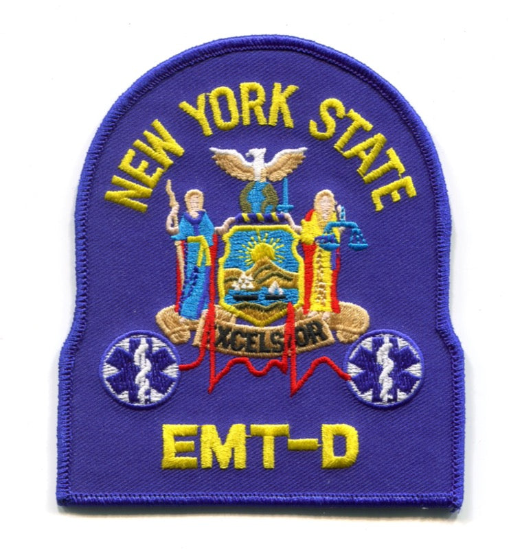 New York State Emergency Medical Technician Defibrillator EMT-D EMS Patch New York NY