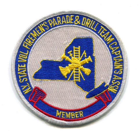 New York State Firemens Parade and Drill Team Captains Member Fire Patch New York NY
