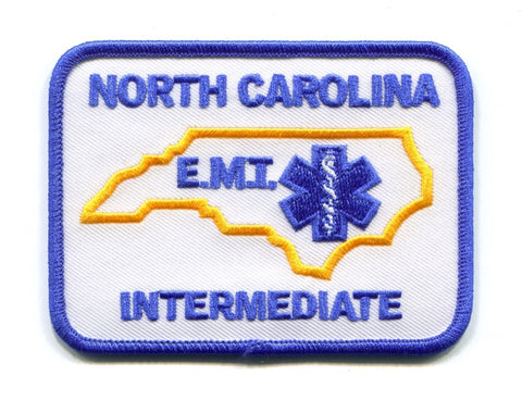 North Carolina State Emergency Medical Technician EMT Intermediate EMS Patch North Carolina NC