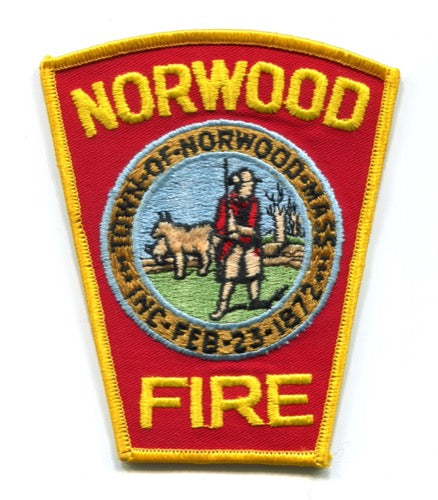 Norwood Fire Department Patch Massachusetts MA
